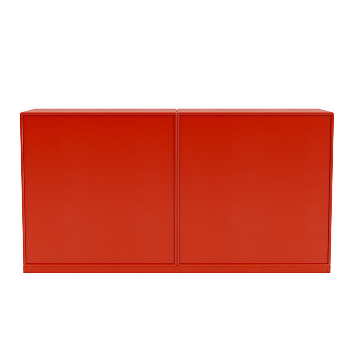 Coppia Montana Classic Sideboard con plinto da 3 cm, rosa rossa