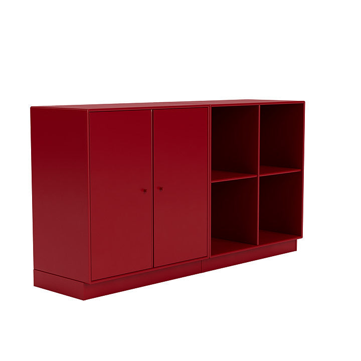 Montana Paar klassisches Sideboard mit 7 cm Sockel, Rote Beete rot