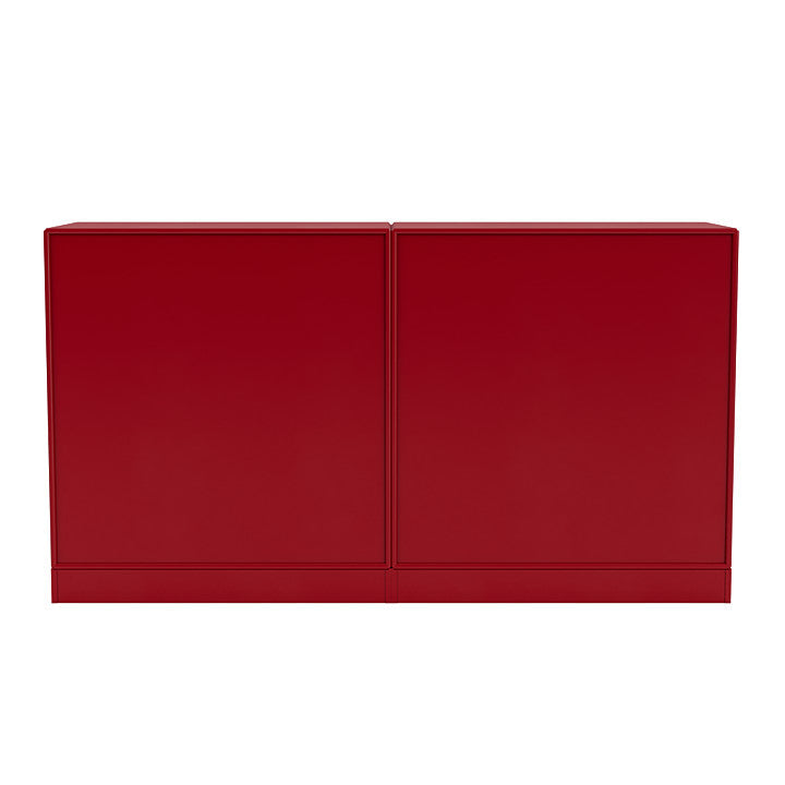 Montana Paar klassisches Sideboard mit 7 cm Sockel, Rote Beete rot