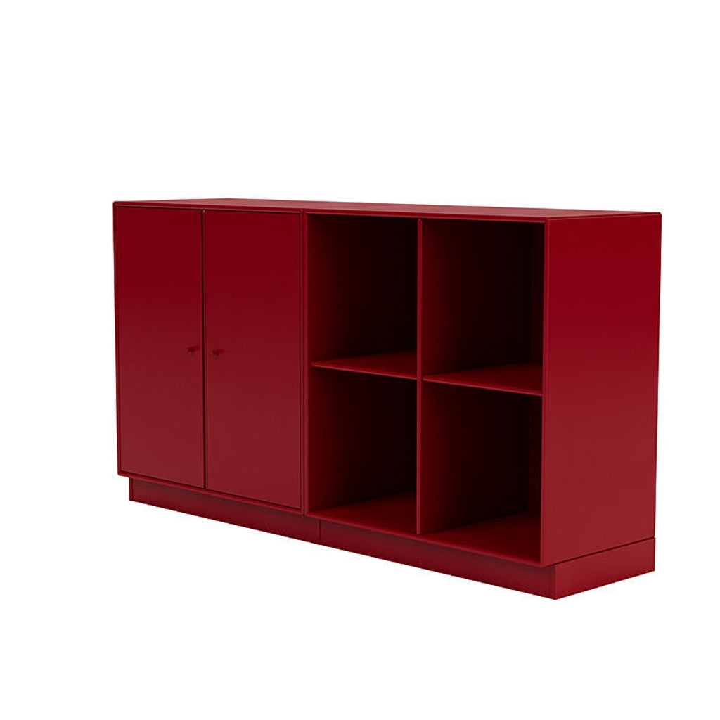 Coppia Montana Classic Sideboard con plinto da 7 cm, rosso barbabietola