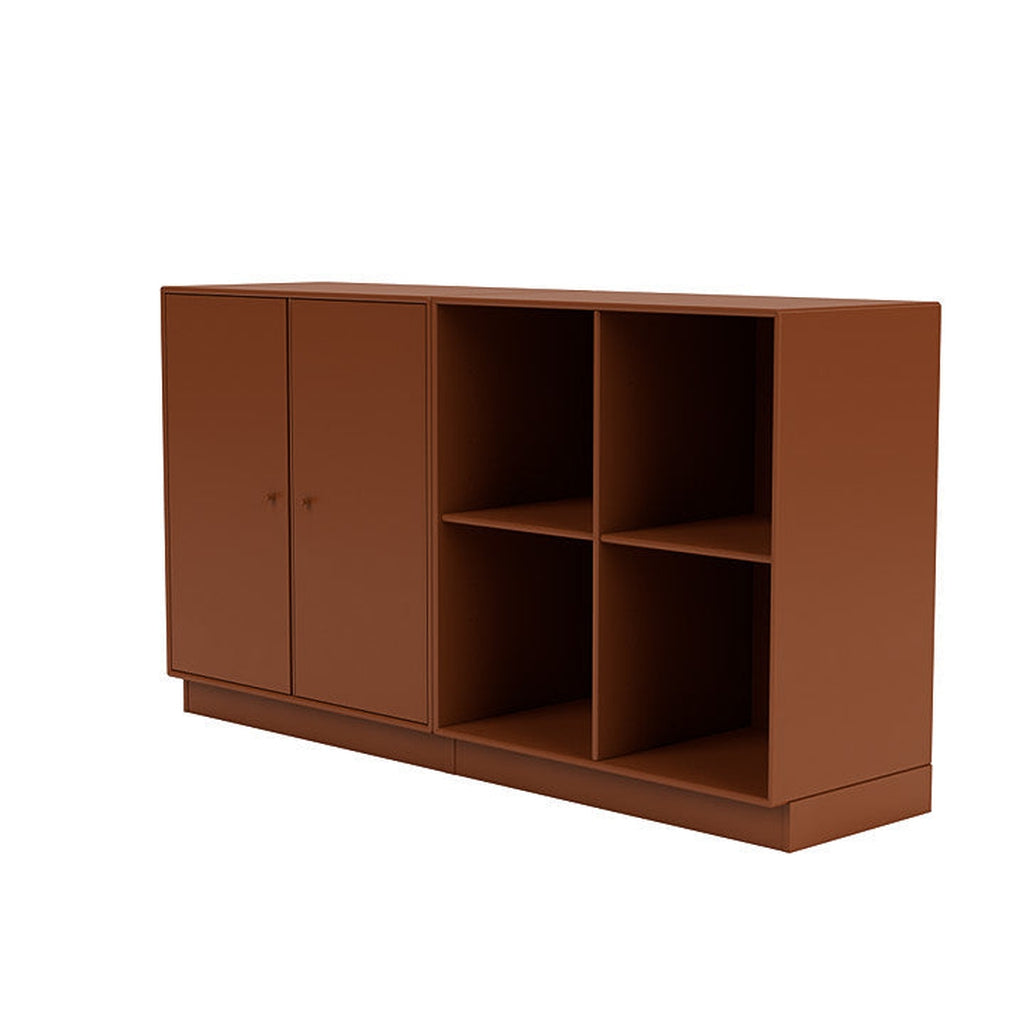 Montana -paar klassiek dressoir met 7 cm plint, hazelnootbruin