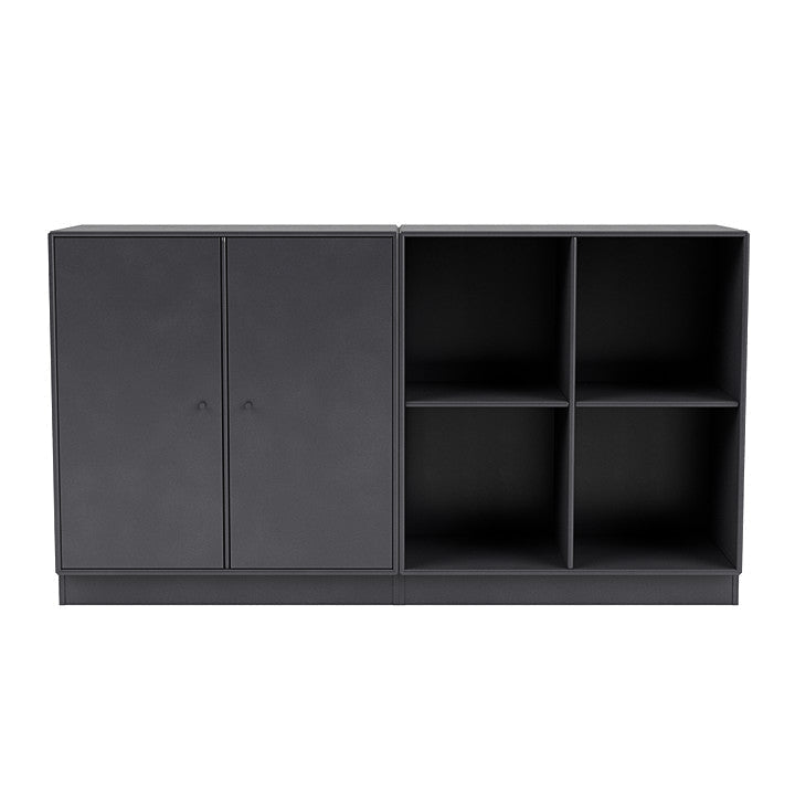 Montana Par Sideboard clásico con zócalo de 7 cm, negro de carbono