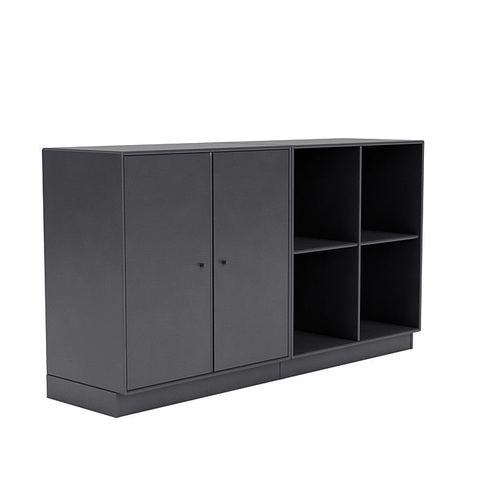 Montana paar klassiek dressoir met 7 cm plint, koolstofzwart