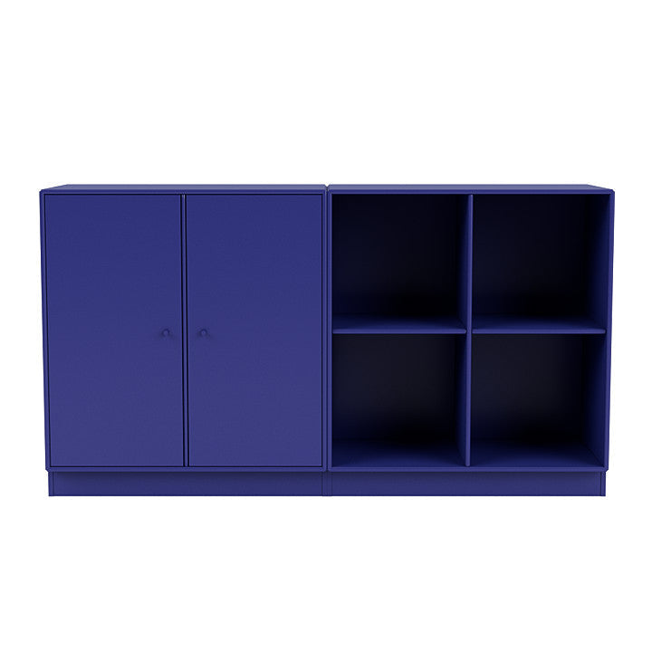 Montana -Paar klassisches Sideboard mit 7 cm Sockel, Monarchblau