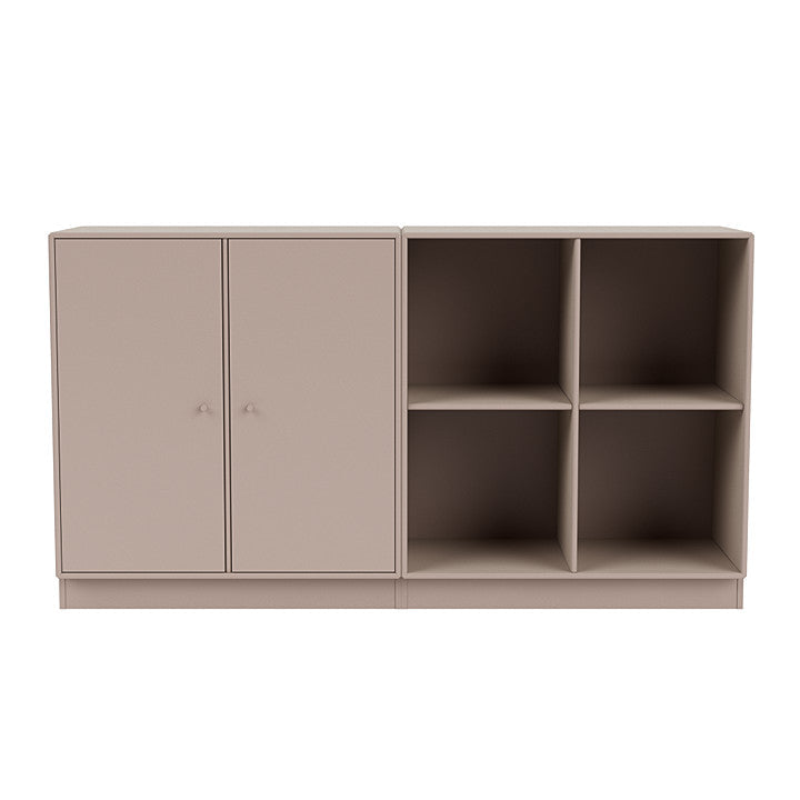 Coppia Montana Classic Sideboard con plinto da 7 cm, marrone funghi