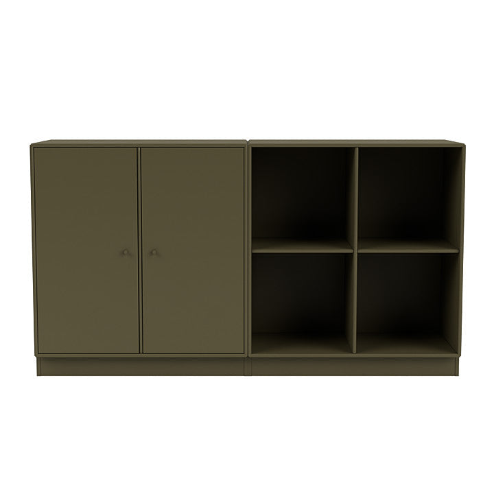 Coppia Montana Classic Sideboard con 7 cm Plinth, Origano Green