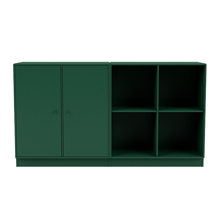 Montana paar klassiek dressoir met 7 cm plint, Pine Green