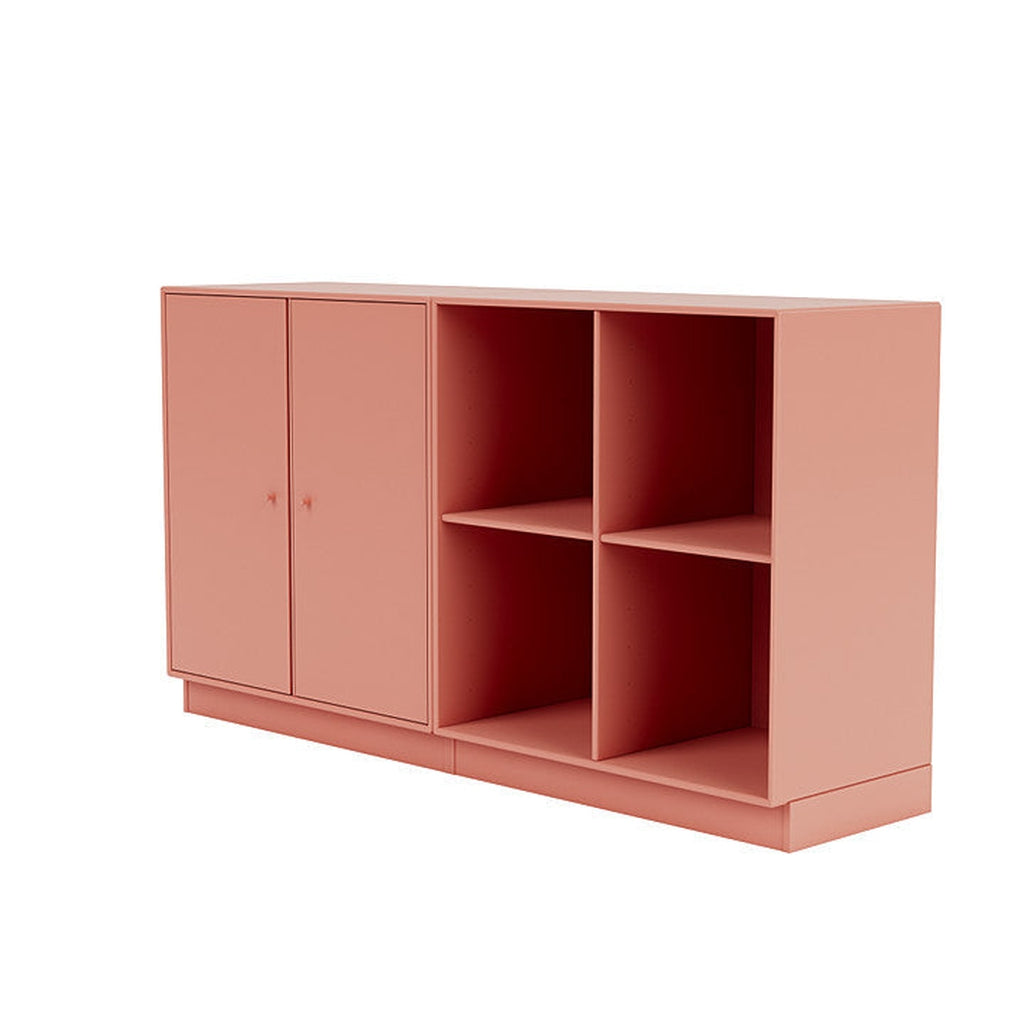 Montana paar klassiek dressoir met 7 cm plint, rabarber rood