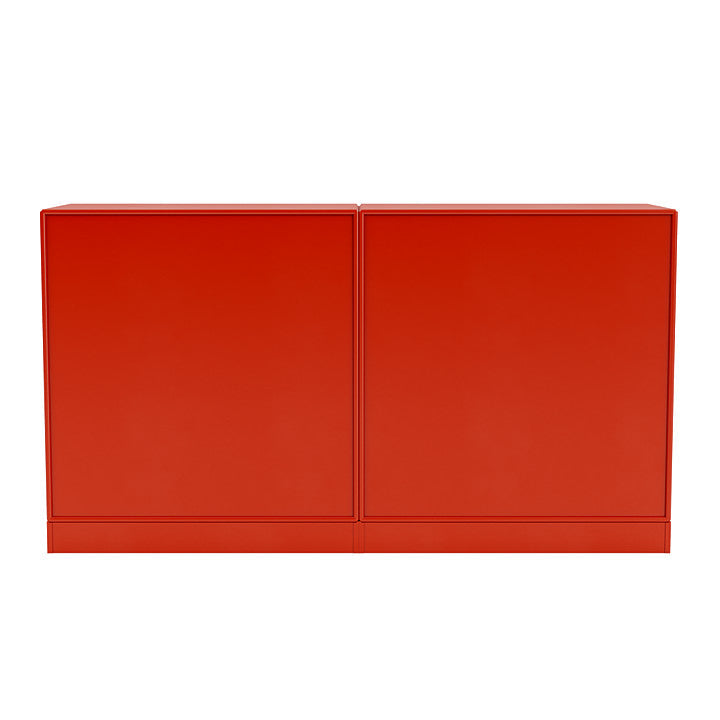 Montana Pair Classic Bookboard avec socle de 7 cm, Rosehip Red