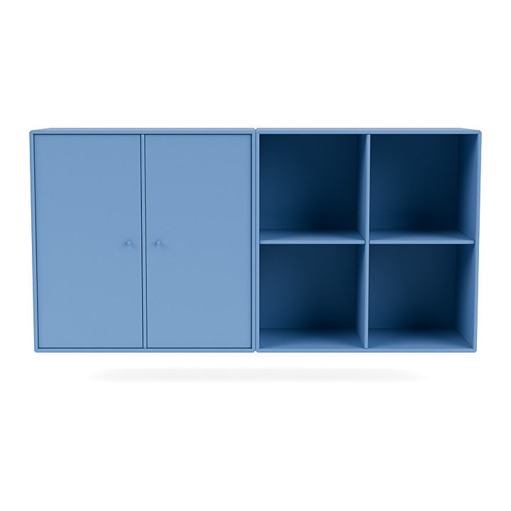 Montana Pair Classic Bookboard avec rail de suspension, bleu azur