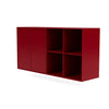 Montana paar klassiek dressoir met ophangrail, rode biet rood