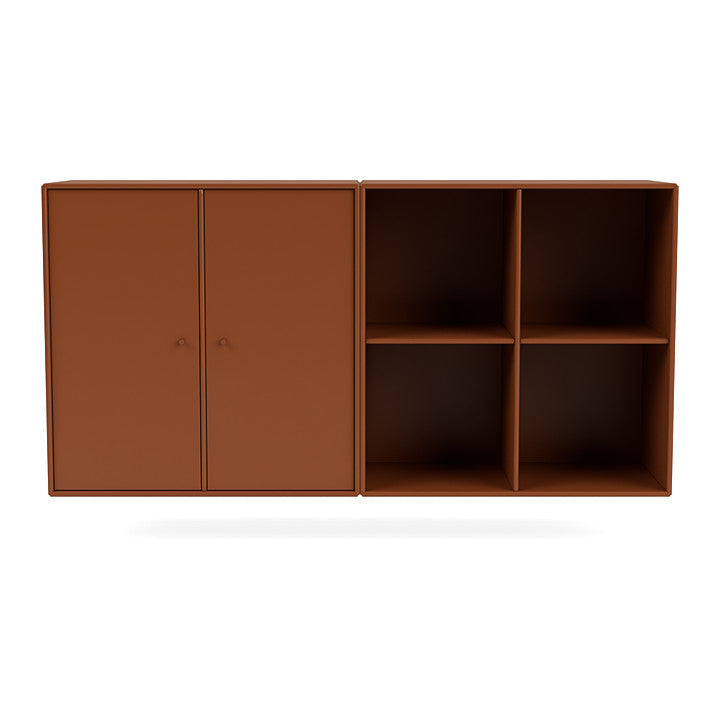 Coppia Montana Classic Sideboard con rotaia sospesa, marrone nocciola