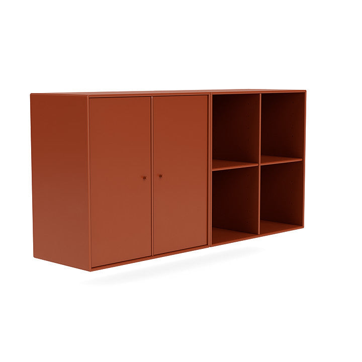 Montana Pair Classic dressoir met ophangrail, Hokkaido Brown