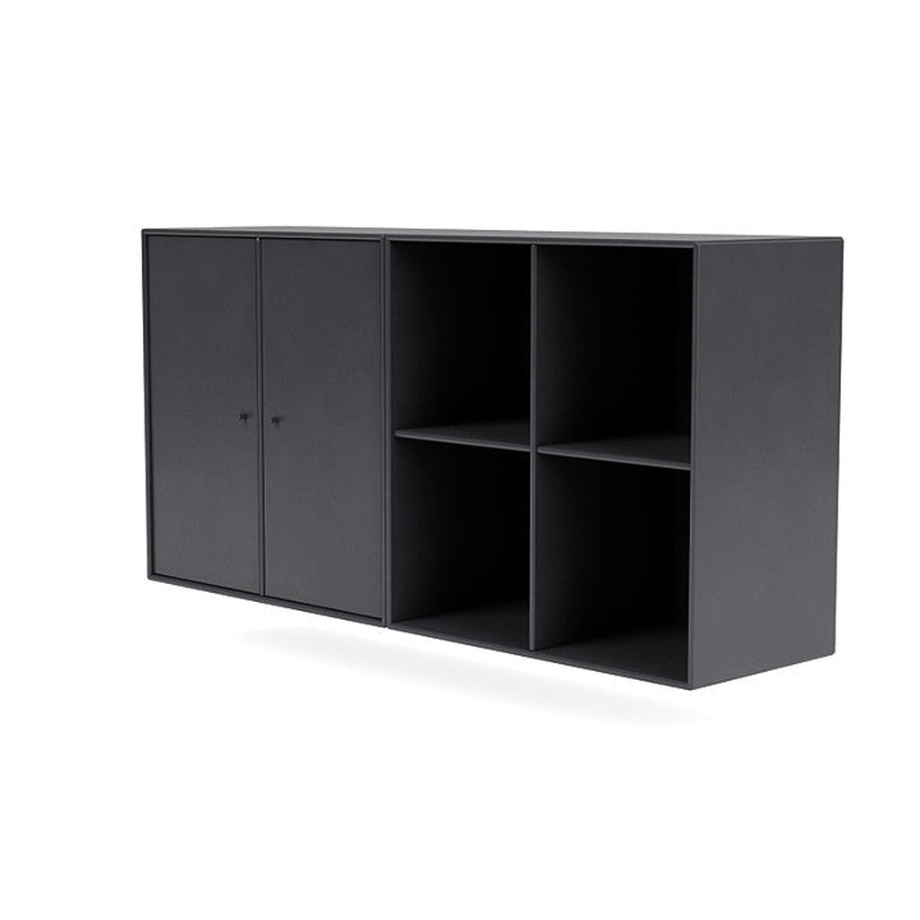 Montana -Paar klassisches Sideboard mit Hängeb selbst, Carbon Black