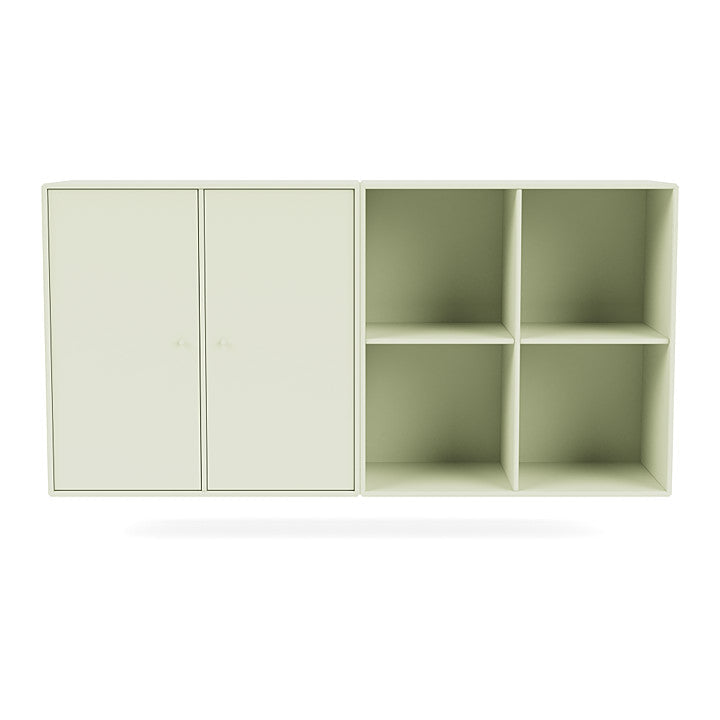 Montana paar klassiek dressoir met ophangrail, Pomelo Green