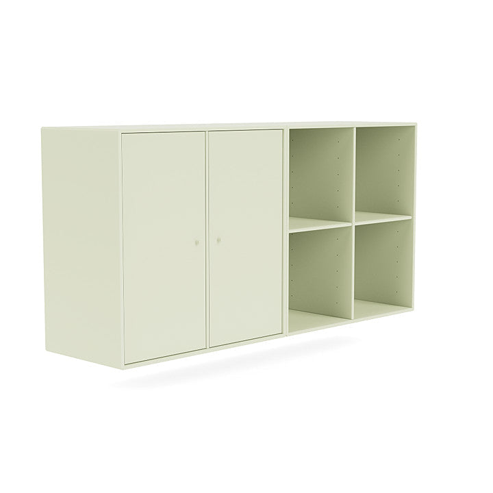 Montana paar klassiek dressoir met ophangrail, Pomelo Green