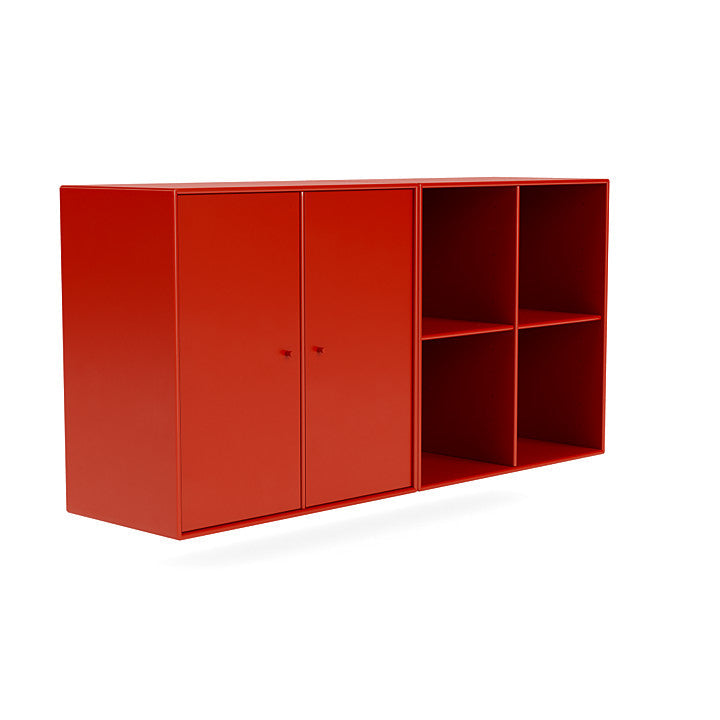 Coppia Montana Classic Sideboard con binario di sospensione, rosa rossa