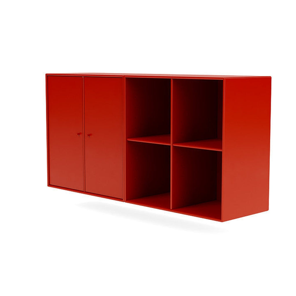 Coppia Montana Classic Sideboard con binario di sospensione, rosa rossa