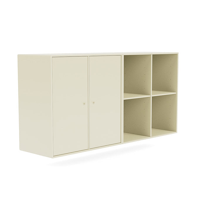 Montana Pair Classic Bookboard avec rail de suspension, Vanille White