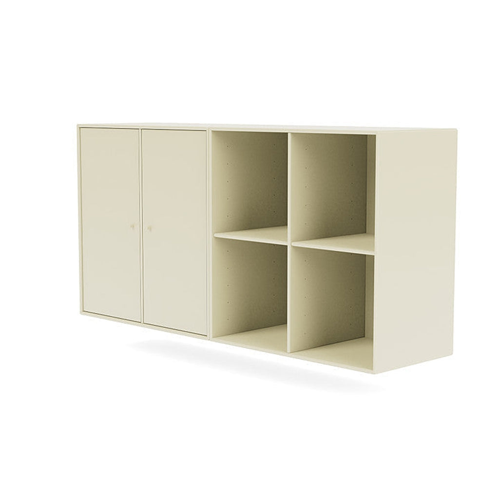 Coppia Montana Classic Sideboard con rotaia a sospensione, Vanilla White