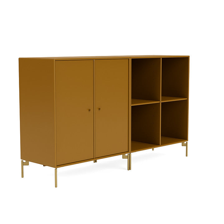 Montana Paar klassisches Sideboard mit Beinen, Bernstein/Messing