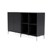 Montana Paar klassisches Sideboard mit Beinen Anthrazit/Matt Chrom