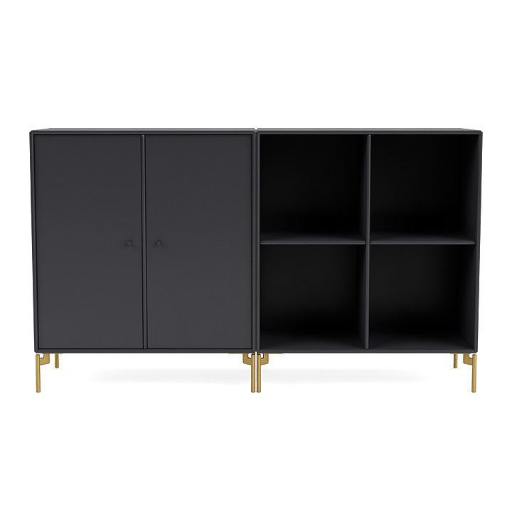 Montana Pair Classic Sideboard With Legs, Anthracite/Brass