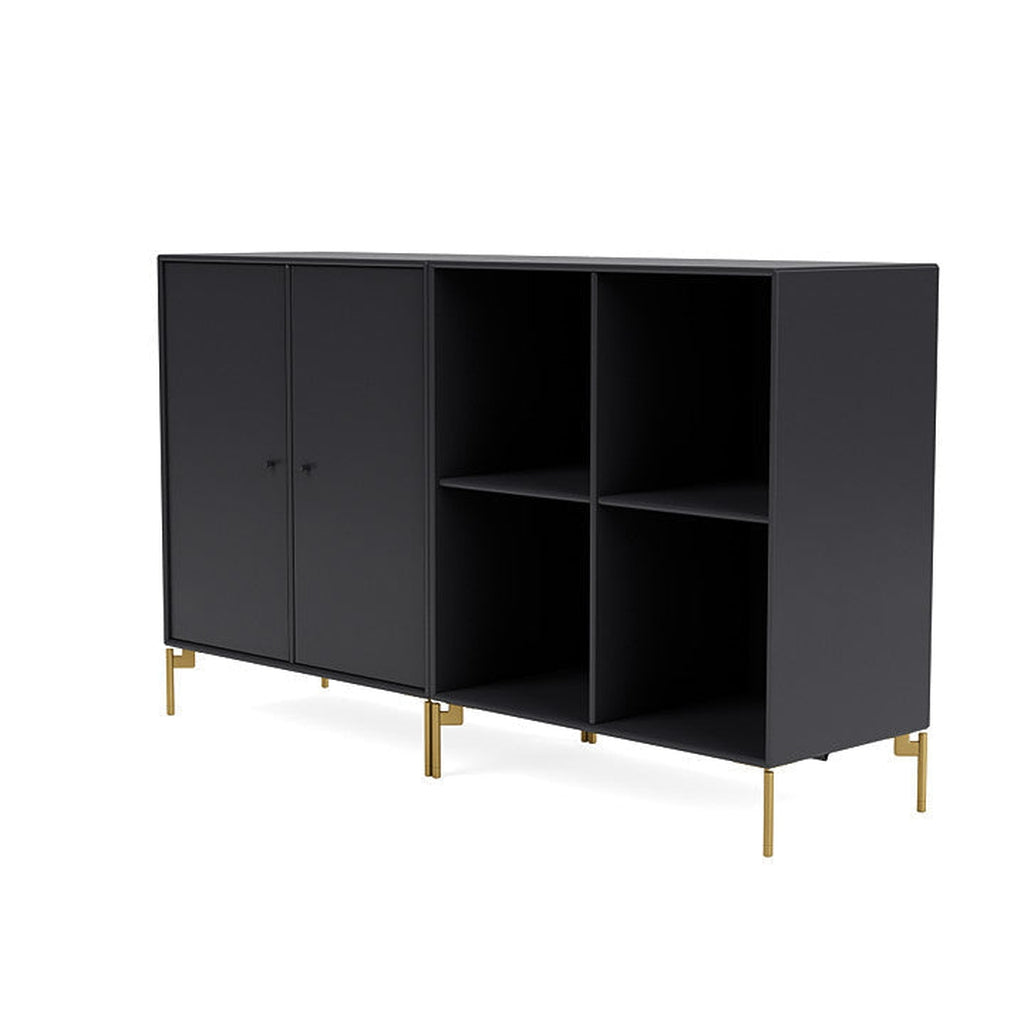 Montana Paar klassisches Sideboard mit Beinen, Anthrazit/Messing