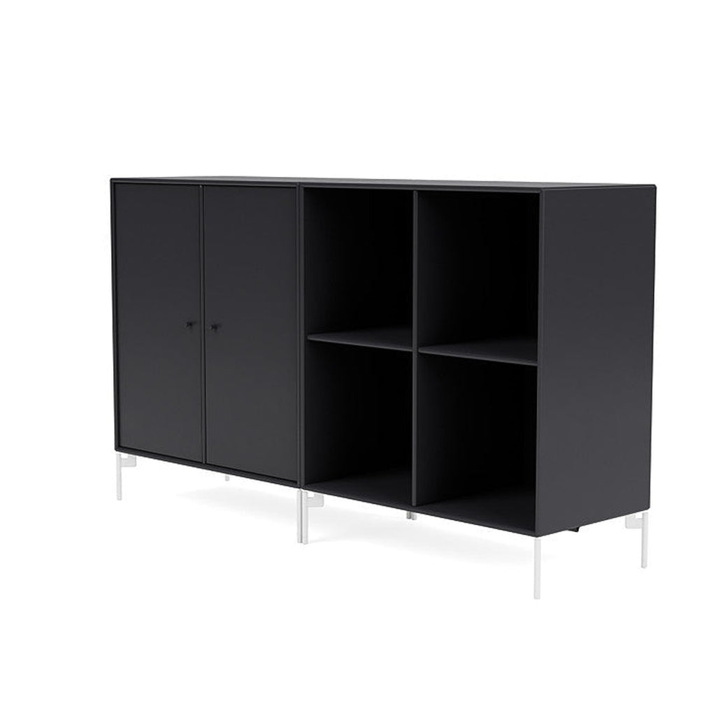 Montana Paar klassisches Sideboard mit Beinen, Anthrazit/Schneewittchen