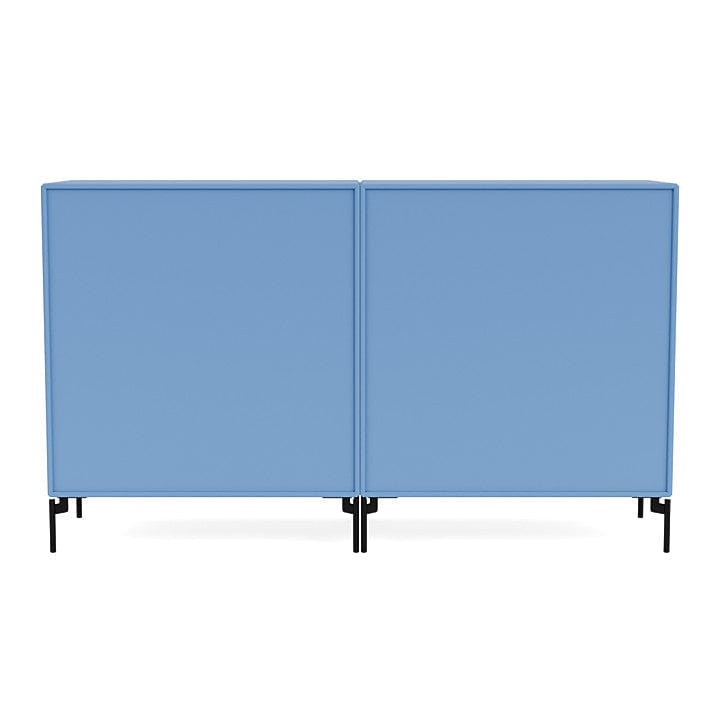 Montana Paar klassisches Sideboard mit Beinen, Azure Blau/Schwarz