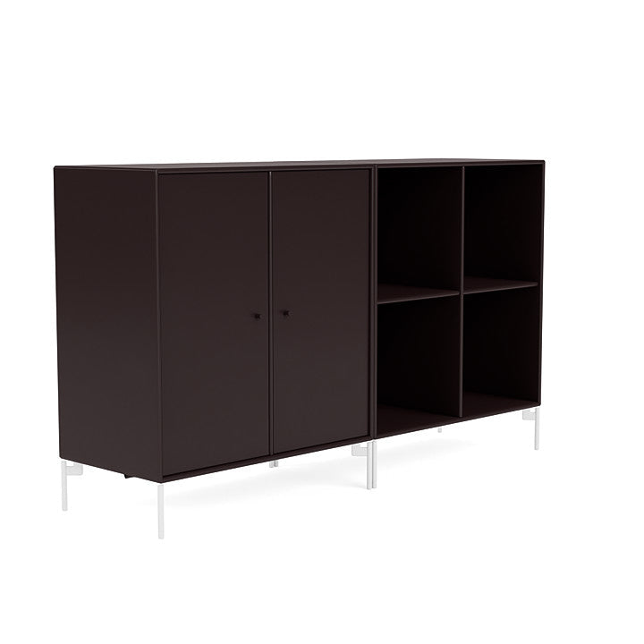 Montana coppia la classica sideboard con gambe, balsamico/Biancaneve