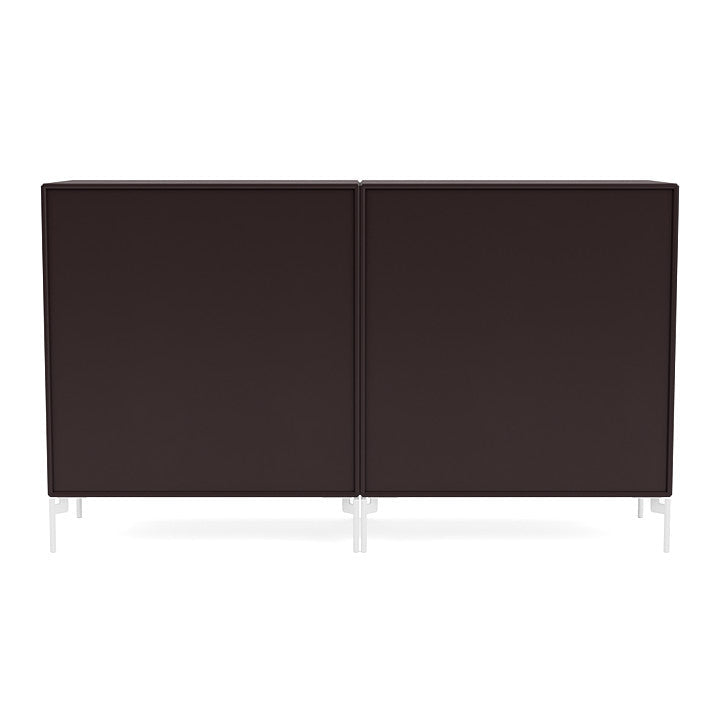 Montana Paar klassisches Sideboard mit Beinen, Balsamic/Schneewittchen