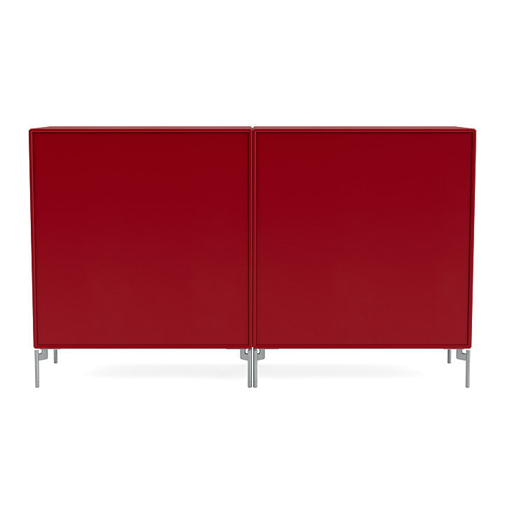 Montana Coppia Classic Sideboard con gambe, barbabietola/Matt Chrome