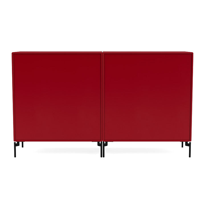 Montana Pair Classic Sideboard With Legs, Beetroot/Black