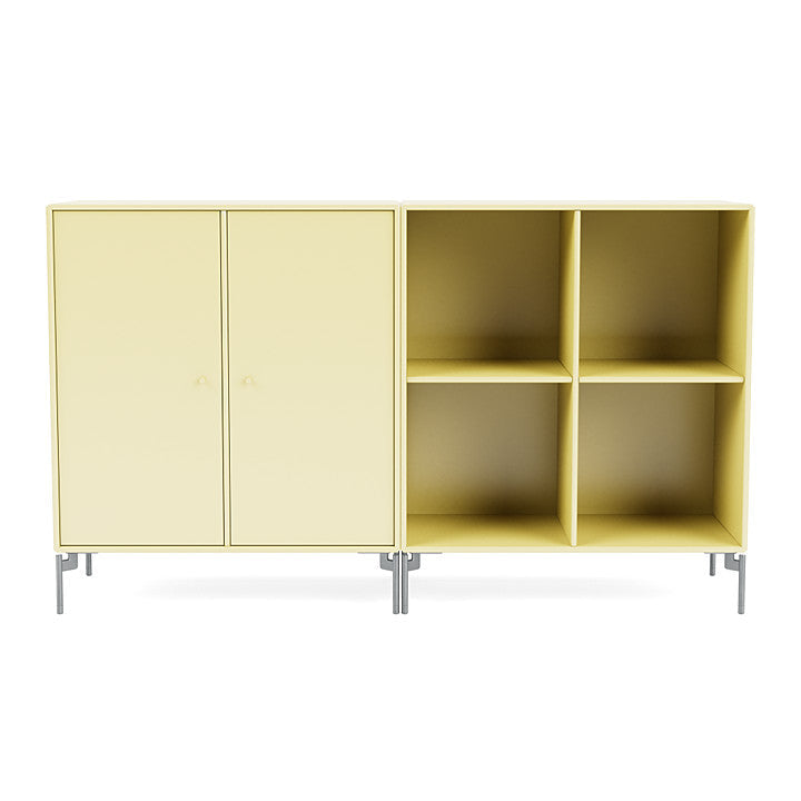 Montana Pair Classic Sideboard With Legs, Camomile/Matt Chrome