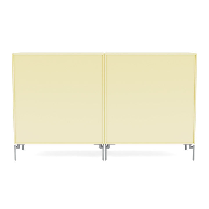 Montana Pair Classic Bookboard avec les jambes, Camomile / Matt Chrome