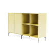 Montana Paar klassisches Sideboard mit Beinen, Camomile/Matt Chrom