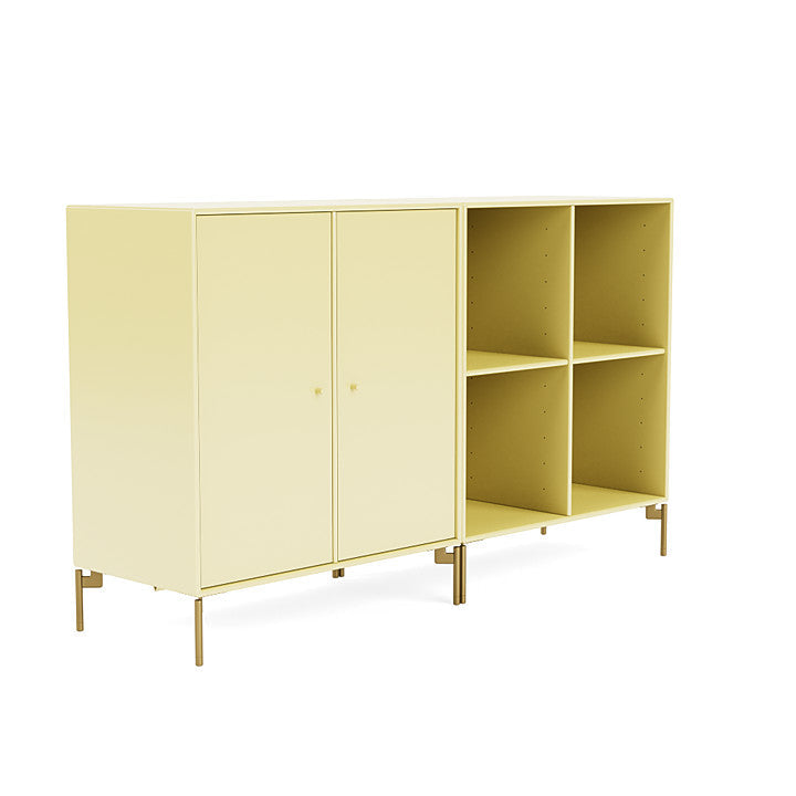 Montana Paar klassisches Sideboard mit Beinen, Camomile/Messing