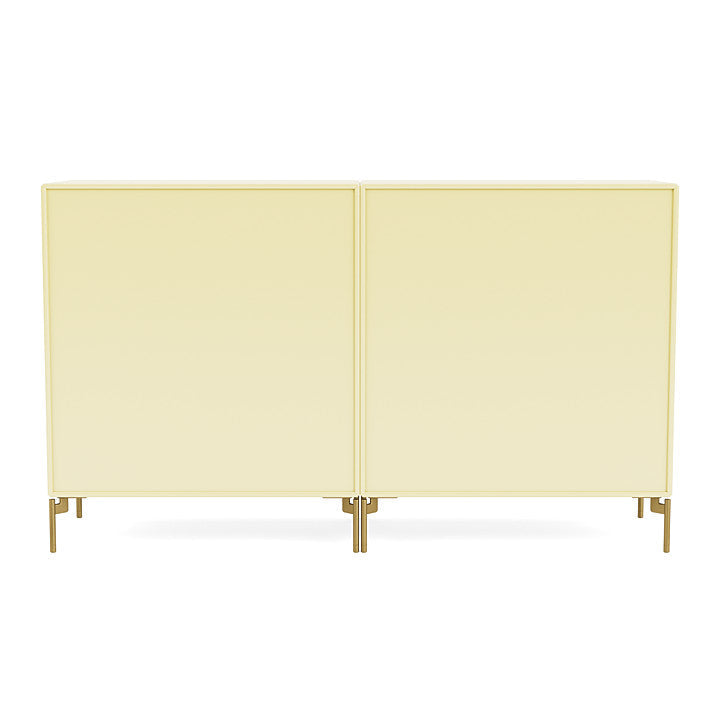 Montana coppia la classica sideboard con gambe, camomilla/ottone