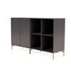 Coppia Montana Classic Sideboard con gambe, caffè/ottone