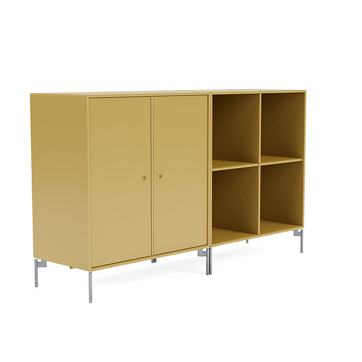 Coppia Montana Classic Sideboard con gambe, cumino/Matt Chrome