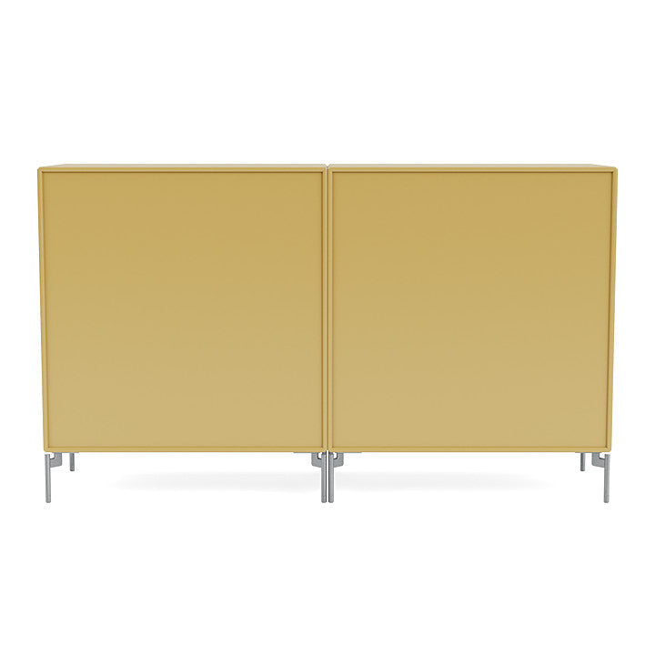 Montana Par Sideboard clásico con piernas, comino/Matt Chrome