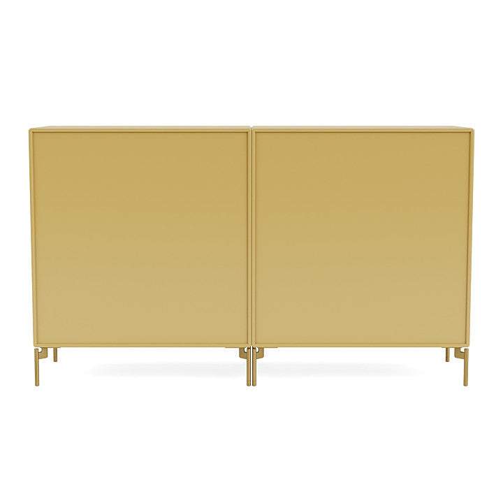 Montana coppia classica sideboard con gambe, cumino/ottone