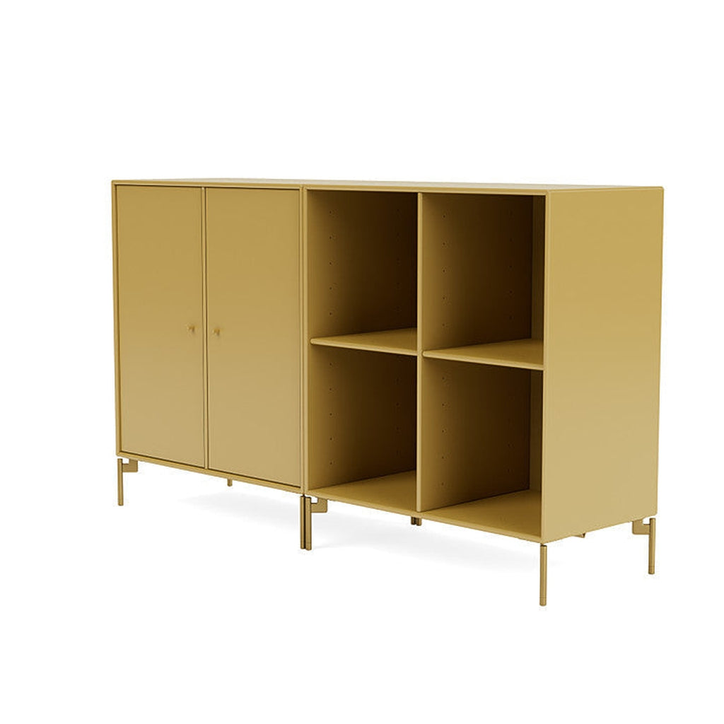 Montana Par Sideboard clásico con piernas, comino/latón