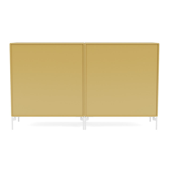 Montana coppia la classica sideboard con gambe, cumino/neve bianca