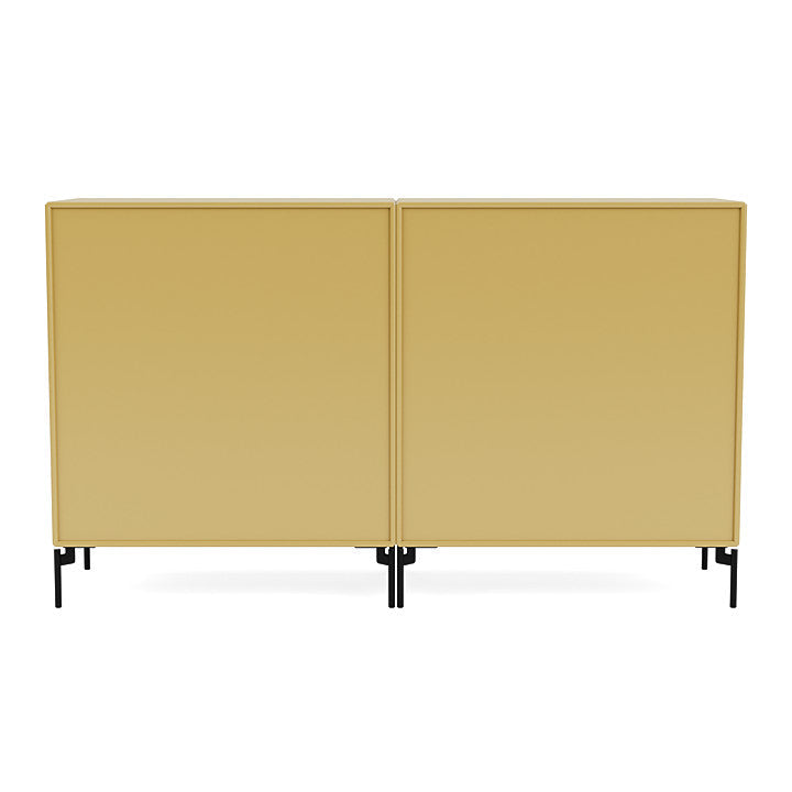 Montana Par Sideboard clásico con piernas, comino/negro