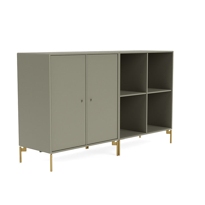 Coppia Montana Classic Sideboard con gambe, finocchio/ottone