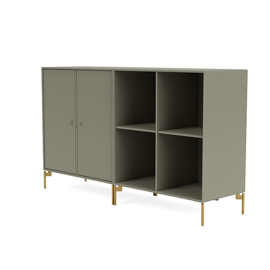 Coppia Montana Classic Sideboard con gambe, finocchio/ottone