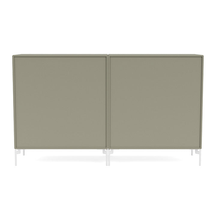 Montana Paar klassisches Sideboard mit Beinen, Fenchel/Schneewittchen