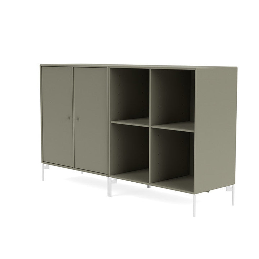 Montana coppia la classica sideboard con gambe, finocchio/neve